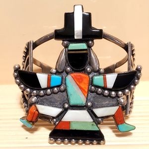 Vintage Zuni sterling cuff bracelet